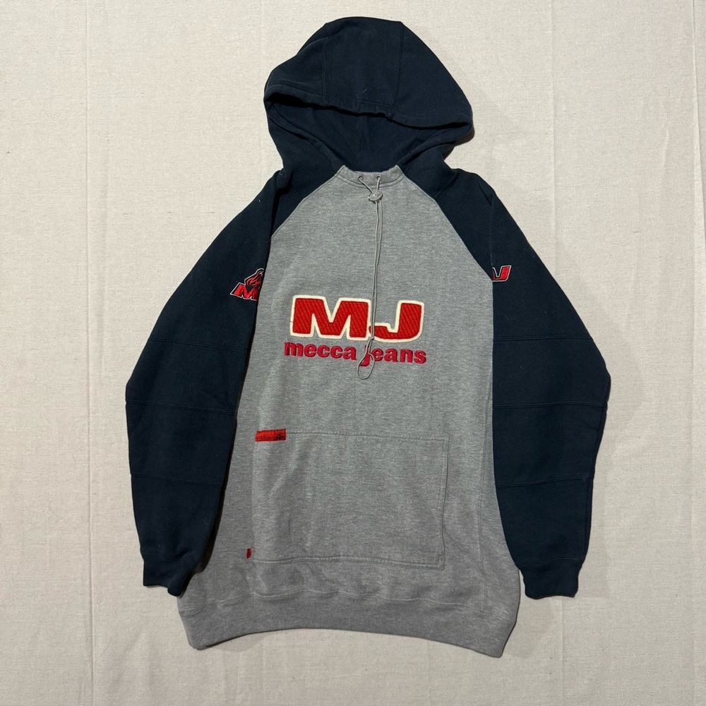 Y2K Mecca Jeans Pullover Hoodie Y2K Mecca Embroidered Hoodie Hip Hop Style Hoody